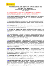 análisis de causa raíz esquema de clasificación de los factores