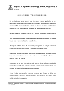 conclusiones y recomendaciones