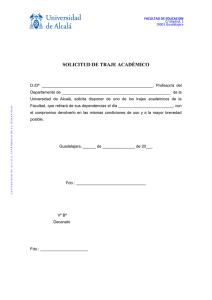 Solicitud de traje académico - Facultad de Educación