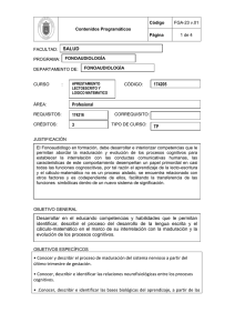 • Conocer y describir el proceso de maduración del sistema