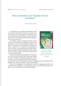 Retos matemáticos para Segundo Ciclo de Secundaria