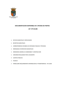 documentacion disponible en oficin de partes ley nº 20.285
