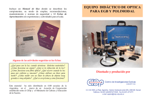 EQUIPO DIDÁCTICO DE OPTICA PARA EGB Y POLIMODAL
