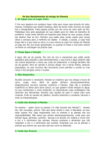 Os Dez Mandamentos do Amigo do Planeta 1. Só Jogue Lixo no
