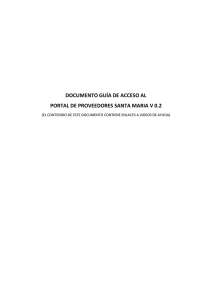 Guía de Acceso Portal Proveedores Santa María