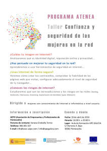 PROGRAMA ATENEA Taller Confianza y seguridad de las mujeres