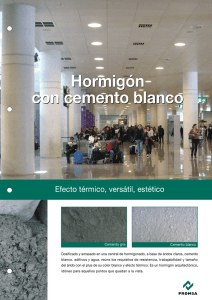 Hormigón con cemento blanco Hormigón con cemento
