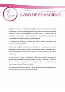 CAGYR, se compromete a respetar la privacidad de los usuarios (el