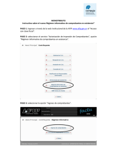 Instructivo sobre el nuevo régimen informativo de comprobantes en