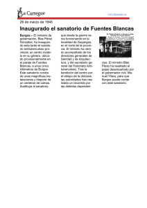 Inaugurado el sanatorio de Fuentes Blancas
