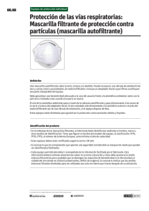 Mascarilla filtrante de protección contra partículas