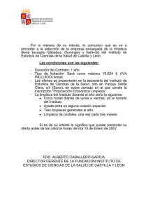 Por si merece de su inters, le comunico que se va a proceder a la
