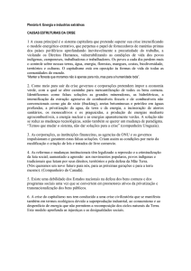 1 A causa principal é o sistema capitalista que pretende superar sua