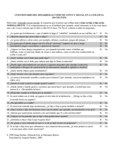 CUESTIONARIO DEL DESARROLLO COMUNICATIVO