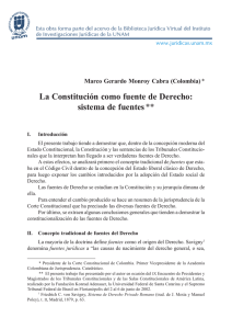 La Constitución como fuente de Derecho: sistema de fuentes