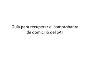 Guía para recuperar el comprobante de domicilio del SAT
