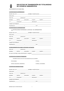 solicitud de transmisión de titularidad de licencia