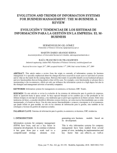 EVOLUTION AND TRENDS OF INFORMATION SYSTEMS FOR