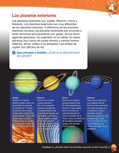 Planetas Exteriores: Júpiter, Saturno, Urano y Neptuno