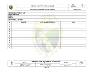 nombre de la persona que dirige la reunion