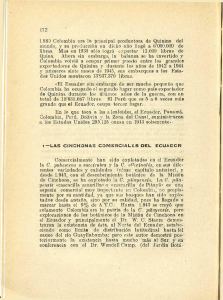 1.883 Colombia era la principal productora de Quinina del mundo, y