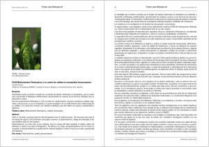 Medicamentos Fitoterápicos y su control de calidad en