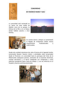 Comunidad Federico Rubio y Galí: Misión y Actividades