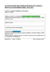 ACTIVITATS DE RECUPERACIÓ DURANT L ` ESTIU I PROVES