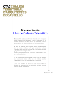 Plantilla Documentación Libro de Órdenes