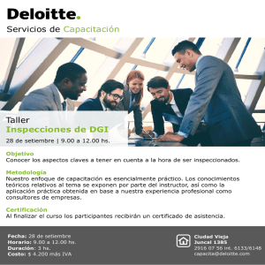 Servicios de Capacitación Taller Inspecciones de DGI