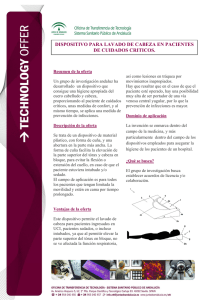 dispositivo para lavado de cabeza en pacientes de cuidados