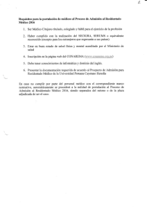 Médico 2016 2. Haber cumplido con la realización del SECIGRA