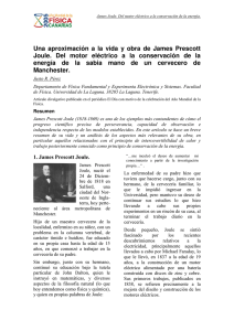 Una aproximación a la vida y obra de James Prescott Joule. Del