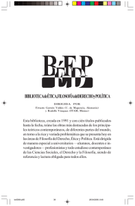 Catálogo Biblioteca Ética, Filosofía del Derecho y Política