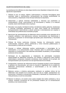 OBJETIVOS ESPECÍFICOS DEL ÁREA La