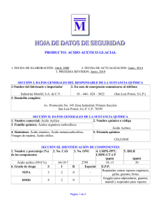 PRODUCTO: ACIDO ACETICO GLACIAL