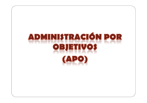 Administración por Objetivos (APO)