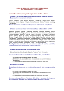 ¿CÓMO SE LEGALIZAN LOS DOCUMENTOS EXPEDIDOS POR