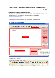 Ejercicios en Pseudocódigo empleando el software