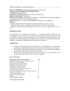 Estudios de Postgrado – Información General