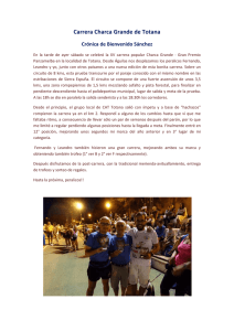 Crónica de Bienvenido Sánchez - Carrera Charca Grande de Totana