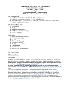 CITY OF LOVELAND VISUAL ARTS COMMISSION REGULAR