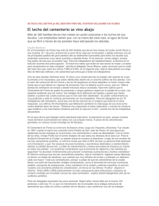 El techo del cementerio se vino abajo
