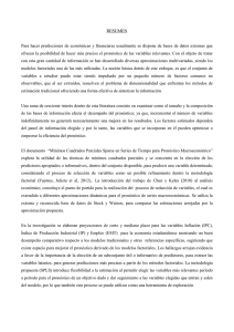 RESUMEN Para hacer predicciones de económicas y financiaras