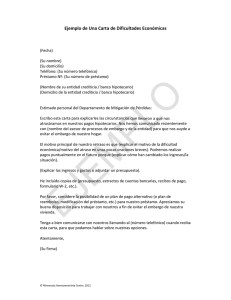 Carta de Dificultades Económicas: Ejemplo y Guía
