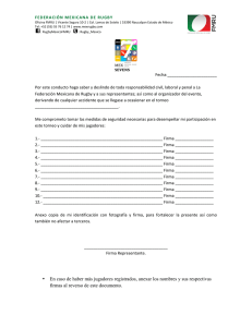 En caso de haber más jugadores registrados, anexar los nombres y
