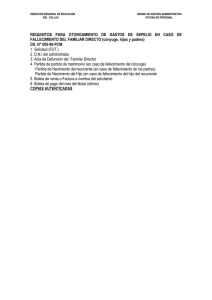 REQUISITOS PARA OTORGAMIENTO DE GASTOS DE SEPELIO