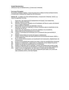 FUNCIONES JEFE MANTENIMIENTO