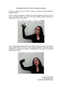 Movimientos finos de la mano y símbolos asociados