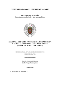 Ecología del gato montés - E-Prints Complutense
